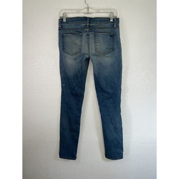 REBECCA MINKOFF Jane Skinny Jean Distressed Medium Wash Low Rise 28 X - Picture 2 of 7